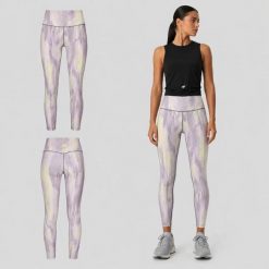 LEGGINSY DAMSKIE 4F TRENINGOWE SZYBKOSCHNĄCE Z WYSOKIM STANEM KOLOR ŻÓŁTY. Żółte legginsy damskie 4f, m, bez wzorów, z materiału. Za 110.71 zł.