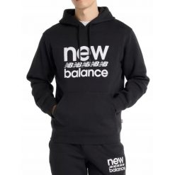 Bluza na co dzień Męska New Balance Ciepła Bawełniana Z Kapturem. Czarne bluzy z kapturem męskie New Balance, m, z bawełny. Za 269.00 zł.