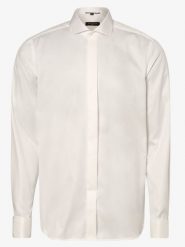 Eterna Slim Fit Koszula z wywijanymi mankietami Mężczyźni Slim Fit Bawełna beżowy|biały, 43. Białe koszule męskie Eterna Slim Fit, m, bez wzorów, z bawełny, bez kołnierzyka, bez ramiączek. Za 399.95 zł.