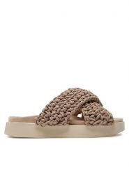 Inuikii Klapki Woven 70104-105 Brązowy. Brązowe klapki damskie Inuikii, bez wzorów, z materiału, bez obcasa. Za 1,029.00 zł.