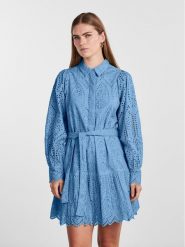 YAS Sukienka letnia Holi 26030709 Niebieski Loose Fit. Niebieskie sukienki damskie YAS, na lato, m, bez wzorów, z bawełny, bez kołnierzyka, bez ramiączek. Za 629.99 zł.