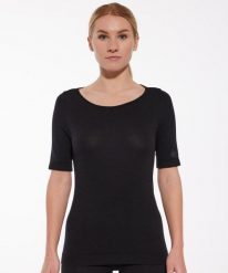 Koszulka damska z krótkim rękawem Brubeck JOGA MERINO. Szare bluzki sportowe damskie Brubeck, m, z materiału, bez kołnierzyka, bez ramiączek. Za 199.99 zł.
