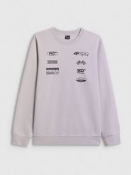 4F Bluza dresowa regular bez kaptura męska - szara M. Szare bluzy z kapturem męskie 4f, m, z bawełny. Za 149.99 zł.