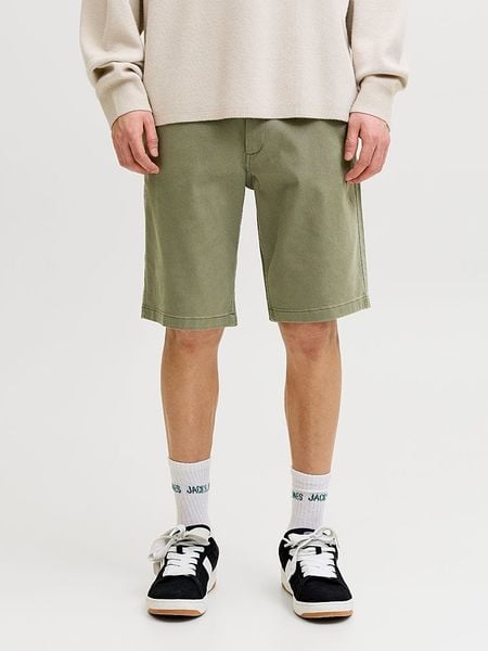 Jack & Jones Szorty "Fred" w kolorze khaki rozmiar: M. Brązowe szorty męskie Jack & Jones, bez wzorów, z bawełny. Za 74.28 zł.