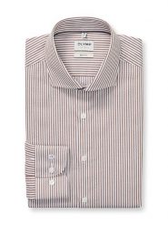 OLYMP Koszula "Level 5" - Body fit - w kolorze biało-jasnobrązowym rozmiar: 41. Białe koszule męskie Olymp, bez wzorów, z bawełny, bez kołnierzyka, bez ramiączek. Za 104.39 zł.