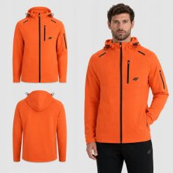 BLUZA MĘSKA ROZPINANA 4F Z KAPTUREM M2239 KOLOR POMARAŃCZOWY. Brązowe bluzy z kapturem męskie 4f, l, z materiału. Za 147.00 zł.