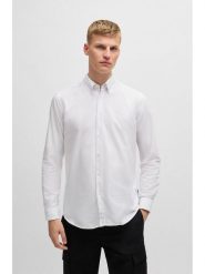 Hugo Boss Fashion Koszula w kolorze białym rozmiar: XL. Białe koszule męskie Hugo Boss Fashion, xl, bez wzorów, z bawełny, bez kołnierzyka, bez ramiączek. Za 131.74 zł.