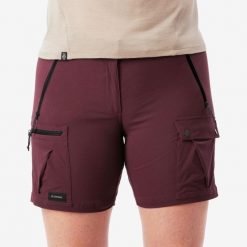 Spodenki trekkingowe damskie Simond MT500. Czarne szorty damskie SIMOND, bez wzorów, z syntetyku, sportowe. Za 99.99 zł.