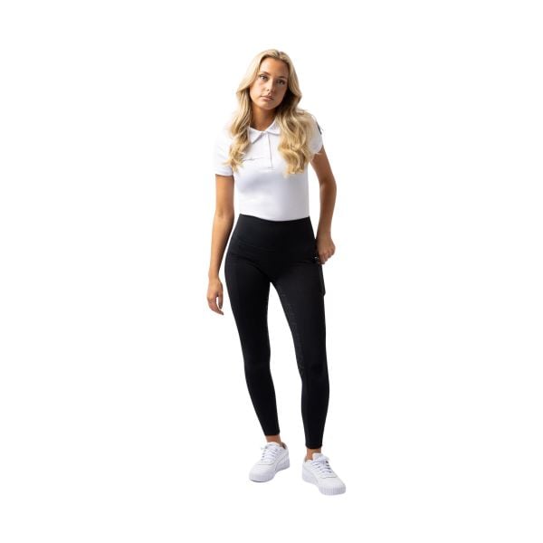 Damskie legginsy jeździeckie z pełną przyczepnością Horze Gillian. Czarne legginsy damskie HORZE, s, bez wzorów, z elastanu. Za 256.00 zł.