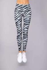 Legginsy sportowe damskie DEEP TRIP Zebra. Czarne legginsy sportowe damskie DEEP TRIP, l, bez wzorów, z elastanu, na fitness i siłownię. Za 179.00 zł.