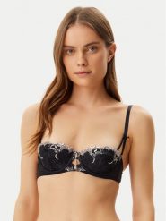 Guess Biustonosz z fiszbiną O5GC10 KCQ80 Czarny. Czarne biustonosze Guess, z aplikacjami, z materiału. Za 229.99 zł.