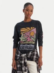 Roxy Bluzka Hangloose Washed ERJZT06028 Czarny Relaxed Fit. Czarne topy sportowe damskie Roxy, l, bez wzorów, z bawełny, bez ramiączek. Za 229.99 zł.