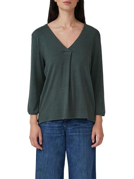 S.Oliver Bluzka w kolorze zielonym rozmiar: 42. Zielone bluzki damskie S.Oliver, s, bez wzorów, bez kołnierzyka, bez ramiączek. Za 79.40 zł.