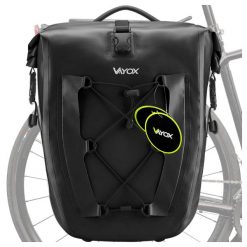 Torba rowerowa na bagażnik VAYOX VA0353 boczna wodoodporna 27L. Czarne torebki klasyczne damskie VAYOX, bez wzorów, z gumy, bez dodatków. Za 229.00 zł.