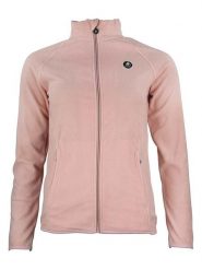 Peak Mountain Kurtka polarowa "Afonor" w kolorze jasnoróżowym rozmiar: XL. Różowe kurtki damskie Peak Mountain, xl, z aplikacjami, z materiału, bez kaptura. Za 95.69 zł.