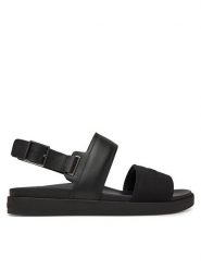 Calvin Klein Sandały Back Strap W/ Buckle Logo HM0HM01742 Czarny. Czarne sandały męskie CALVIN KLEIN, ze skóry, bez zapięcia. Za 339.99 zł.