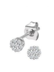 Revoni Złote kolczyki-wkrętki z diamentami rozmiar: onesize. Szare kolczyki damskie Revoni, z diamentem, złote. Za 674.99 zł.