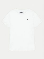 Tommy Hilfiger T-Shirt KB0KB04140 D Biały Regular Fit. Białe t-shirty chłopięce Tommy Hilfiger, bez wzorów, z bawełny, bez ramiączek. Za 69.99 zł.