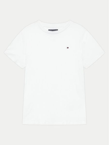 Tommy Hilfiger T-Shirt KB0KB04140 D Biały Regular Fit. Białe t-shirty chłopięce Tommy Hilfiger, bez wzorów, z bawełny, bez ramiączek. Za 69.99 zł.
