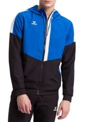 Kurtka z kapturem Erima Tracktop Squad. Czarne kurtki męskie Erima, m, bez wzorów, z poliesteru, sportowe, z kapturem. Za 282.70 zł.