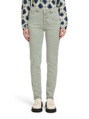 CARTOON Dżinsy - Slim fit - w kolorze khaki rozmiar: 40. Brązowe jeansy damskie Cartoon, z podwyższonym stanem. Za 137.42 zł.