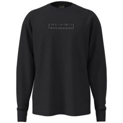 Bluza z okrągłym dekoltem Napapijri S-Box Logo. Czarne bluzy bez kaptura męskie Napapijri, m, z dresówki. Za 235.05 zł.