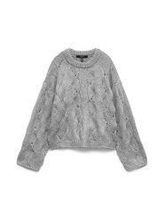 Vero Moda Sweter w kolorze szarym rozmiar: S. Szare swetry klasyczne damskie Vero Moda, s, z wełny, bez kołnierzyka. Za 139.54 zł.