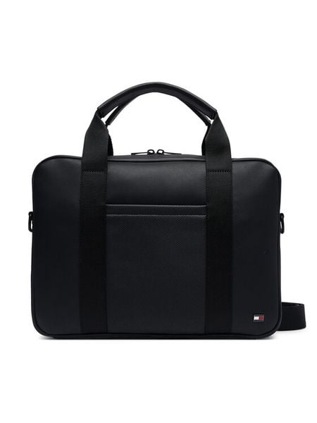 Tommy Hilfiger Torba na laptopa AM0AM14727 Czarny. Czarne torby na laptopa damskie Tommy Hilfiger, ze skóry. Za 569.99 zł.