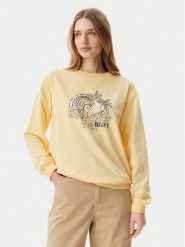 Roxy Bluza ERJFT04963 Żółty Regular Fit. Żółte bluzy bez kaptura damskie Roxy, xl, z bawełny. Za 149.99 zł.