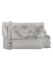 Charm Skórzana torebka w kolorze srebrnym - 20 x 13 x 2,5 cm rozmiar: onesize. Szare torebki klasyczne damskie Charm, bez wzorów, z materiału, bez dodatków. Za 152.99 zł.