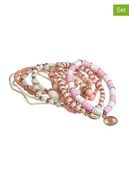 BLE Bransoletki (11 szt.) rozmiar: onesize. Białe bransoletki damskie BLE, metalowe. Za 53.91 zł.