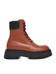 G-Star Raw Trzewiki EO-AYSE-8093-25 Beżowy. Brązowe botki damskie G-Star Raw, ze skóry, retro, bez obcasa, na płaskiej podeszwie, bez zapięcia. Za 479.99 zł.