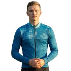 Ocieplona koszulka kolarska z długim rękawem Ordino. Niebieskie koszulki męskie z długim rękawem C-LAB, m. Za 495.83 zł.