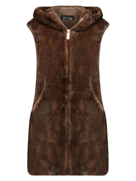 Geographical Norway Kamizelka "Variana" w kolorze brązowym rozmiar: S. Brązowe kamizelki damskie Geographical Norway, s. Za 290.82 zł.