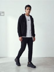Rozpinana bluza comfort fit z kapturem - czarny. Czarne bluzy sportowe męskie Sinsay, l. Za 89.99 zł.