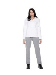 Bluza z bawełna z zamek błyskawiczny na co dzień. Białe bluzy bez kaptura damskie LEONE 1947 APPAREL, xl, z bawełny. Za 467.31 zł.