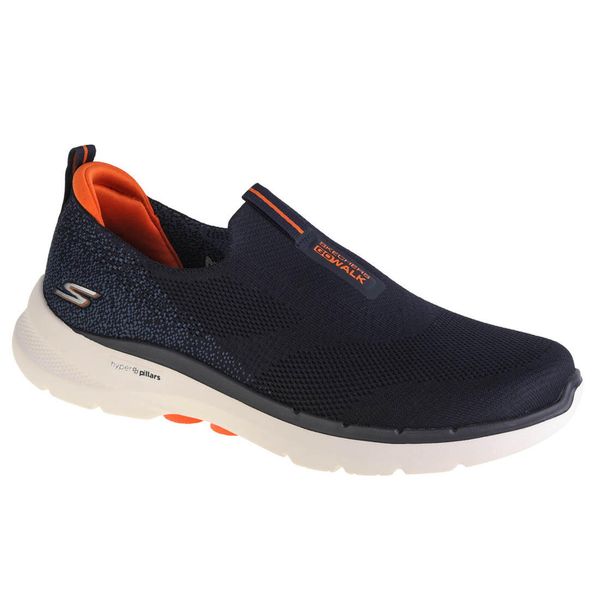 Buty sportowe Sneakersy męskie, Skechers Go Walk 6. Brązowe buty sportowe na co dzień męskie Skechers, z materiału, bez zapięcia, trekkingowe. Za 329.99 zł.