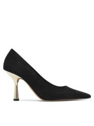 Nine West Szpilki WFA2663-1 Czarny. Czarne szpilki Nine West, bez wzorów, z materiału, bez obcasa. Za 184.99 zł.