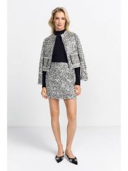 Rich & Royal Spódnica w kolorze srebrnym rozmiar: 40. Szare spódniczki damskie Rich & Royal, bez wzorów, mini, proste. Za 213.18 zł.