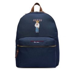 Plecak Guess. Niebieskie plecaki męskie Guess, z aplikacjami. Za 284.99 zł.