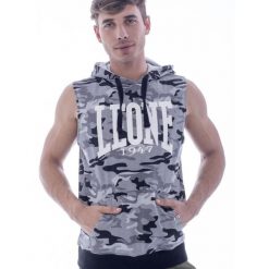 Męska bluza bez rękawów z kapturem Leone 1947 Apparel. Brązowe bluzy z kapturem męskie LEONE 1947 APPAREL, l, z tkaniny. Za 141.46 zł.