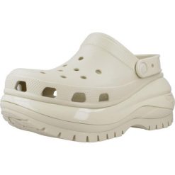 Klapki Crocs Model Classic Mega Crush Clog Kolor Biały. Brązowe klapki damskie Crocs, bez wzorów, z gumy, bez obcasa. Za 465.00 zł.