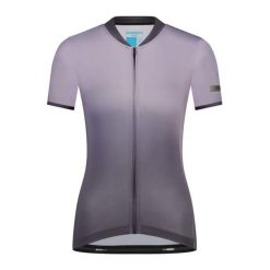 Damska koszulka z krótkim rękawem EVOLVE Avventura, liliowy. Niebieskie bluzki sportowe damskie SHIMANO, bez kołnierzyka, bez ramiączek. Za 488.90 zł.