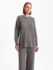 BGN Sweter w kolorze antracytowym rozmiar: 40. Czarne swetry klasyczne damskie BGN, ze splotem, bez kołnierzyka. Za 116.45 zł.