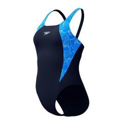 Damski kostium kąpielowy 1-częściowy Speedo Eco+ Hyperboom Splice Muscleb. Niebieskie stroje jednoczęściowe damskie Speedo, m, bez wzorów. Za 139.99 zł.