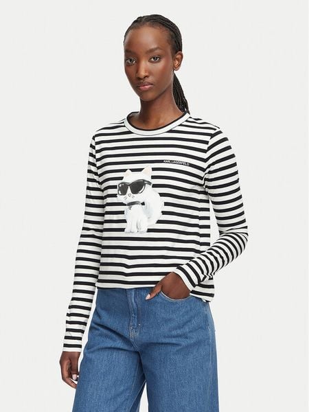 Karl Lagerfeld Jeans Bluzka B3W17043 Kolorowy Regular Fit. Bluzki damskie Karl Lagerfeld Jeans, m, bez wzorów, z bawełny, bez kołnierzyka, bez ramiączek. Za 529.99 zł.