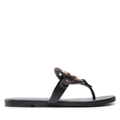 Japonki Tory Burch. Czarne klapki damskie Tory Burch, bez wzorów, bez obcasa. Za 1,299.00 zł.