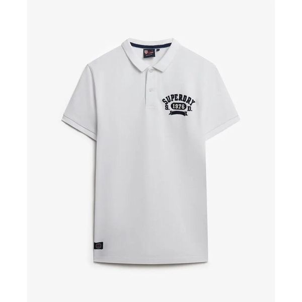Koszulka polo klasyczna z aplikacją Superdry. Białe koszulki polo męskie Superdry., m, z aplikacjami, bez ramiączek. Za 240.50 zł.