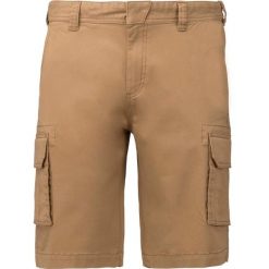 Szorty bawełniane Kariban Multipoches. Brązowe szorty męskie KARIBAN, na lato, bez wzorów, z bawełny, eleganckie. Za 224.00 zł.