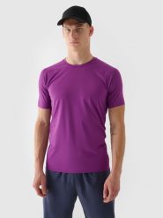 4F Koszulka treningowa szybkoschnąca męska 4F x Robert Lewandowski - fioletowa L. Fioletowe t-shirty sportowe męskie 4f, l, z dzianiny, bez ramiączek, na fitness i siłownię. W wyprzedaży za 99.99 zł.